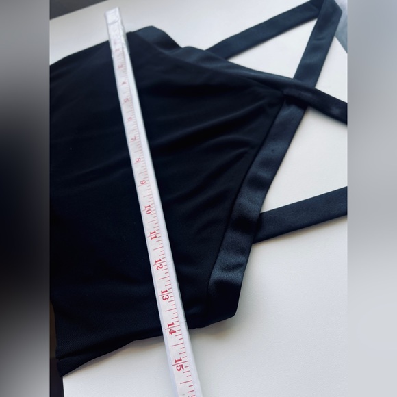 Jones New York Black Cross-Strap Midi Dress Low Back Formal Cocktail Date Night - Picture 8 of 11